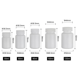 Kapsel behälter Leere Plastik flasche für Pillen ergänzung <span class=keywords><strong>Vitamin</strong></span> kapsel verpackung 50 ml80ml90ml100ml120ml - Product Image 5