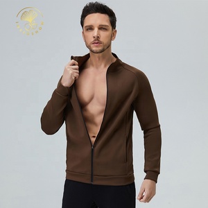 Chất Lượng Cao Mens Tập Thể Dục Quần Áo Tập Thể Dục Trống Đầy Đủ Zip Thể Thao Chạy <span class=keywords><strong>Softshell</strong></span> Tùy Chỉnh Polyester Ngoài Trời Theo Dõi Áo Khoác Cho Nam Giới - Product Image 3