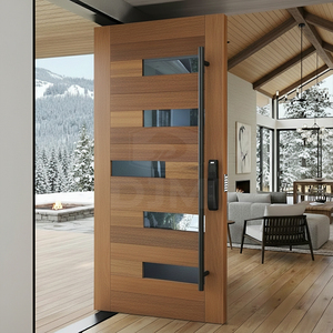 Cina top factory customizzazione moderne porte per la casa di sicurezza esterne in <span class=keywords><strong>legno</strong></span> massello porte pivot per la casa d'ingresso porte esterne - Product Image 5