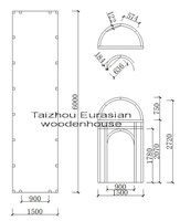 Pergola en bois personnalisable, abri de jardin extérieur, toute taille, passerelle, approvisionnement direct d'usine, bois de pin traité OY OY-S0033, usage en chalet