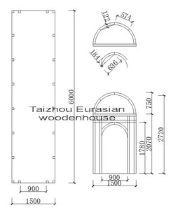 Pergola in Legno Personalizzabile, Casetta da Giardino per Esterni, Qualsiasi Dimensione, Passaggio Pedonale, Fornitura Diretta dalla Fabbrica, Legno di Pino Trattato <span class=keywords><strong>OY</strong></span> <span class=keywords><strong>OY</strong></span>-S0033, Uso per Cottage - Product Image 3