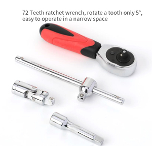 19Pcs Ổ Cắm Hex Cờ Lê Đặt 1/4 ''Ổ Đĩa Hộp Cờ Lê Tự Động Sửa Chữa Công Cụ Tay <span class=keywords><strong>Kit</strong></span> - Product Image 6