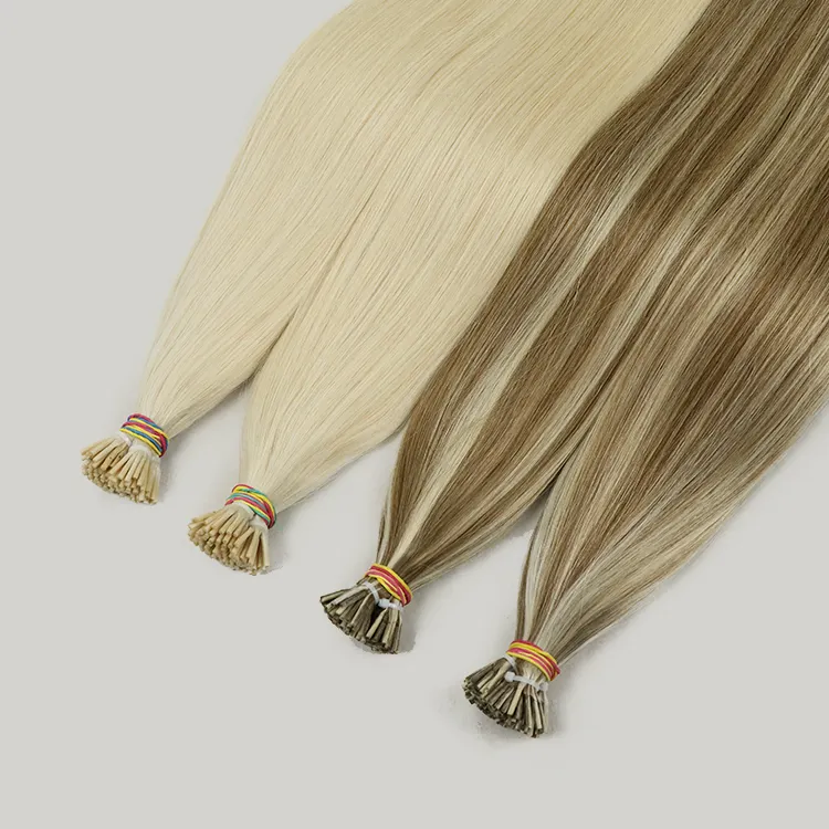 Extensions de cheveux à cuticules alignées à la kératine, cheveux humains russes Remy vierges de qualité supérieure 100%, Extension capillaire Double étirée