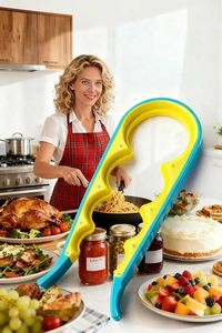 Ouvre-bocal 4 en 1 multi-tailles, ouvre-bouteille, ouvre-couvercle, poignée ergonomique antidérapante, ouverture facile, universel, réglable - Product Image 2