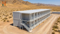 École modulaire en conteneurs préfabriqués, bâtiment de classe préfabriqué pour établissement scolaire et formation mobile