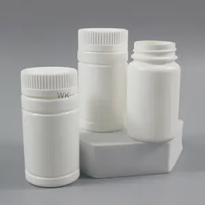 Nuevo OEM diseño de bambú tapa píldora cápsula botellas prescripción botella medicina botella con tapa de plástico