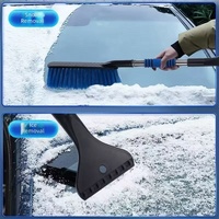 Brosse à neige et grattoir à glace en acier inoxydable extensible pour voiture, détachable, pour pare-brise, anti-givre, approvisionnement en gros usine