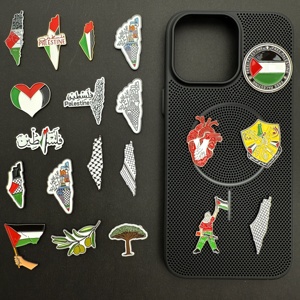 Stiker Logam Berlapis Emas dengan Ukiran Khusus dan Proses Die Casting untuk Tema Patriotisme Ponsel. - Product Image 2