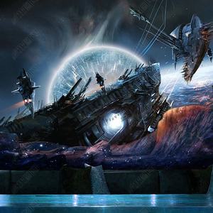 วอลเปเปอร์ไวนิลต่อสู้3D อวกาศตกแต่งบ้าน - Product Image 2