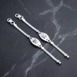 Bracelet ajustable en argent sterling 925 avec breloque bébé, bracelet porte-bonheur pour enfants, bijoux pour nourrissons et tout-petits, cadeau pour enfants - Product Image 4