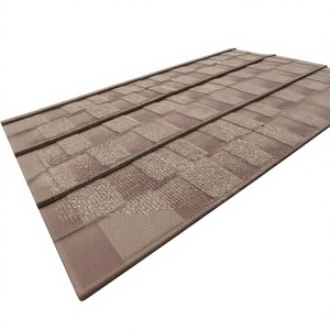 Tuile de toiture en métal revêtu de pierre, style français, romain, espagnol, étanche, résistante au feu, pour projets de villas et d'hôtels, bardeau en acier coloré - Product Image 3