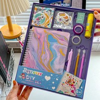 Venta Directa de Cadena de Suministro: Kit Creativo de Cuaderno Espiral DIY, Set de Papelería Infantil de Colores para Regalo Festivo