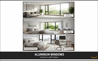 Puertas y Ventanas de Aluminio de Lujo con Diseño Moderno, Diseño Popular, Elegante Ventana Corredera de Vidrio con Marco de Aluminio