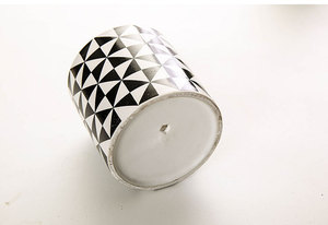 2023 Offre Spéciale fournisseur style nordique motif géométrique cylindre pot rond avec trou de drainage pots de fleurs en céramique pour la décoration intérieure - Product Image 5