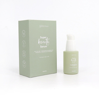 Rose bleu soins de la peau utiliser cosmétique verre huile essentielle flacon compte-gouttes plat épaule pompe bouteille 20ml 30ml 60ml avec boîte d'emballage