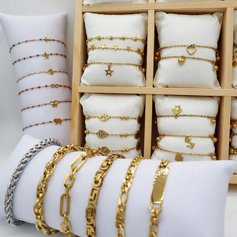 Pulseira banhada a ouro 18k aço inoxidável, feminina, bracelete, joia da moda, 2021