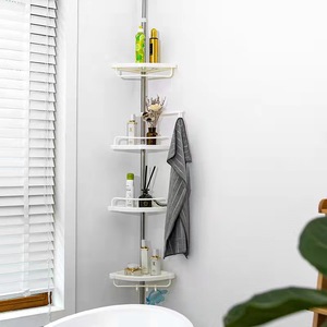 1pc Wall Mounted Bathroom Storage Rack, Punch-free Bathroom Shelf, Wall  Hanging Corner Shower Caddy, No Punching Triangle Storage Rack, Bathroom  Acces