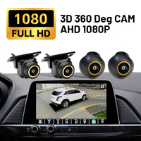 Système de surveillance par caméra de recul panoramique OEM 1080P HD 360 avec 4 vues d'oiseau étanches pour toutes les voitures Android