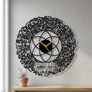 Modern Abstract Geometric <b>Wall</b> <b>Clock</b> Round Metal Quartz Analog <b>Silent</b> Living Room Decor - Product Image 4