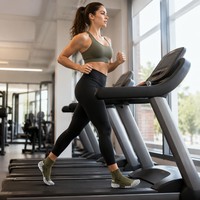 Chaussettes de sport épaisses pour femmes, maille nid d'abeille, soutien de la voûte plantaire, talon et orteils renforcés, OEM en gros