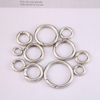 Edelstahl Metall Feder Tor O Ringe Verschluss Round Enhancer Short ener Ring Feder verschluss Anschluss für Handtasche Geldbörse