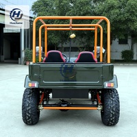 Dune Buggy 250CC à essence, cabine ouverte, pneus robustes, vert olive, pour transport utilitaire