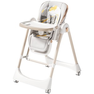 Silla alta ajustable para bebé con respaldo y reposapiés multiposición para uso doméstico, silla de crecimiento para niños de 0 a 12 meses - Product Image 2