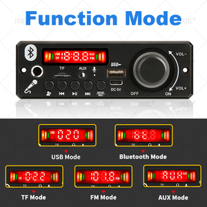 Placa decodificadora de MP3 <span class=keywords><strong>Bluetooth</strong></span> 5,0 DC 5V, reproductor de MP3 inalámbrico para coche, micrófono manos libres USB, grabación, Radio TF FM, memoria de apagado - Product Image 6