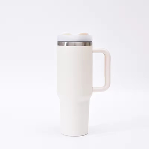 40oz Stainless Steel Vacuum Insulated Travel Tumbler <b>with</b> Handle and Lid <b>Straw</b> Included Eco-Friendly - Product Image 3