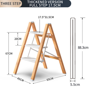 Scala Pieghevole in Alluminio a 3 Gradini Certificata EN131 con Capacità di 150 kg per Uso Domestico, <span class=keywords><strong>Cucina</strong></span>, Soffitta e Giardino - Product Image 4
