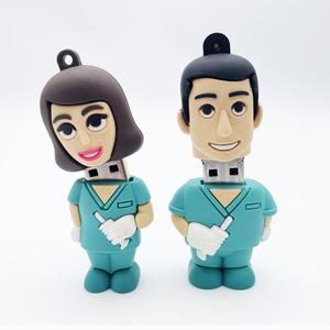 Doctor PVCที่กําหนดเอง USB แฟลชไดรฟ์ 2.0 การออกแบบสัตว์ 32GB 8GB 64GB USB Key รถรูปร่าง Memorias ที่กําหนดเอง Doctor รูปร่าง USB pendrive - Product Image 3