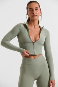 Lichtgewicht Ademende Sportset Met Lange Mouwen En Yoga Top Kledingpak Voor Fitness En Elastische Taille - Product Image 3