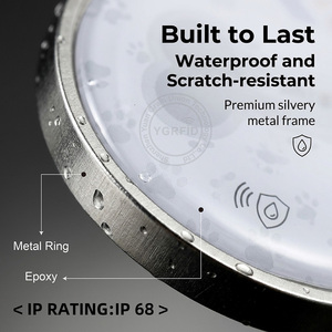 Etiquetas RFID Programables con Código <span class=keywords><strong>QR</strong></span>, Redondas, 13.56Mhz, para Rastreo de Mascotas, Collar NFC para Perros, Etiquetas de Identificación RFID de Epoxi/Metal, Empaque Personalizable - Product Image 4