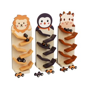 ของเล่นรถแข่งรางไม้แบบเฉื่อยสำหรับเด็กเล็ก รูปสัตว์การ์ตูน ของเล่นเสริมพัฒนาการ<span class=keywords><strong>สมอง</strong></span>สำหรับเด็กวัยเตาะแตะ ขายส่ง - Product Image 1