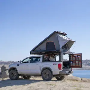 Baldacchino In alluminio doppia cabina Ute posteriore 4wd scivolo In Camper tettoia campeggio per Gmc Toyota Hilux