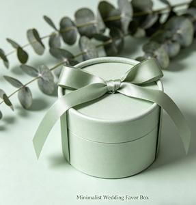 Custom Paper Cylinder <b>Wedding</b> Favor <b>Box</b> Round <b>Gift</b> Tube for <b>Wedding</b> Party - Product Image 2