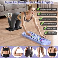 Appareil de fitness multifonctionnel pliable et compact pour abdominaux et pompes, avec retour automatique, pour la maison