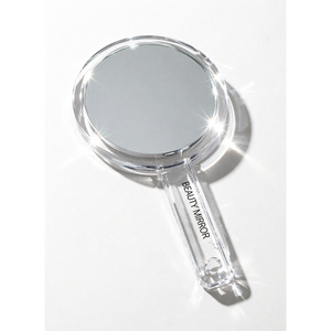 Double Sided Round Acrylic Makeup <b>Mirror</b> With Comfortable Handle For Daily Skin Care All Skin Types - Product Image 1