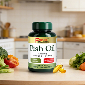 Fabricant de compléments alimentaires à base d'huile de poisson en gros avec oméga 3 EPA et DHA pour soutenir la santé cardiaque, 180 gélules d'huile de poisson - Product Image 4