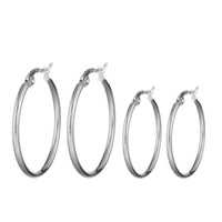 Créoles DIY de haute qualité en acier inoxydable plaqué or 18 carats, marque YUEMOON, accessoires de bijouterie en gros, 12-70 mm