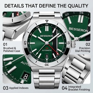 Fabricante de relojes de buceo automáticos de marca privada, reloj mecánico personalizado de acero inoxidable, reloj de diseño para hombre. - Product Image 2