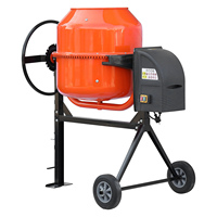 BISON (CHINE) Bétonnière Mini Portable 120L 140L 160L avec Tambour, Mélangeur de Ciment 240V