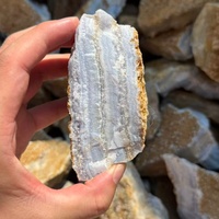 Pierres brutes naturelles d'agate bleue dentelle, vente en gros, haute qualité, calcédoine bleu clair, spécimen de cristal de quartz pour la fabrication de bijoux