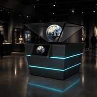 Pantalla Holográfica Piramidal 3D de 360 Grados, Holobox 2K/4K para Exhibiciones en Museos, Centros Comerciales y Tiendas