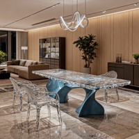 Table basse en cristal Ice-Feel, style matinale lueur d'aube, mobilier de salon de luxe pour maisons modernes et villas de prestige