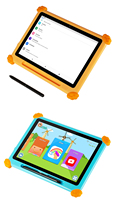 Hadiah Anak Murah WIFI Dual Sim Tablet PC 10.1-inci Android 15 6GB+128GB Tahan Banting Layar IPS Ramah Mata Kartun