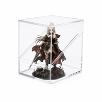 Boîte de présentation en acrylique PS transparente personnalisée en usine pour cartes, dés, poupées, figurines, souvenirs et objets de collection