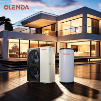 R32 35.5kW Inverter Air Source Heat Pump Kit ERP A+++ Stainless Steel Buffer Fan Coil Kontrol WIFI Efisiensi Tinggi Hotel