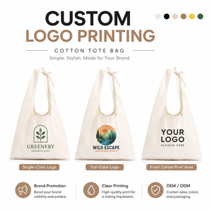 Sacs de courses écologiques personnalisés avec logo, sacs fourre-tout réutilisables en toile, sacs d'épicerie en coton naturel, vente en gros pour cadeaux promotionnels - Product Image 1