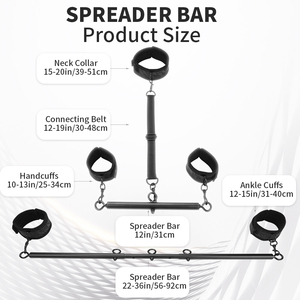 Spreader Bar Sex Toys with Wrist Ankle Neck <strong>Collar</strong> Restraint Kits Adjustable Handcuffs <strong>Collar</strong> Bondage Set <strong>BDSM</strong> for Adult Couple - Product Image 3